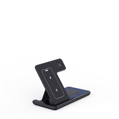 3 In 1 LED Fast Wireless Charger Stand Foldable Charging Station - Boltronik