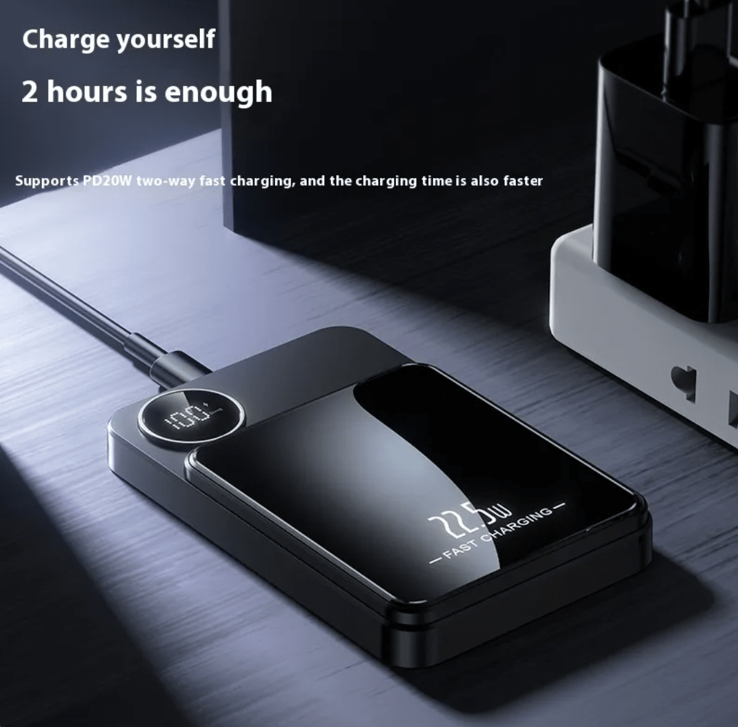 Ultra-thin Magnetic Wireless Power Bank - Boltronik