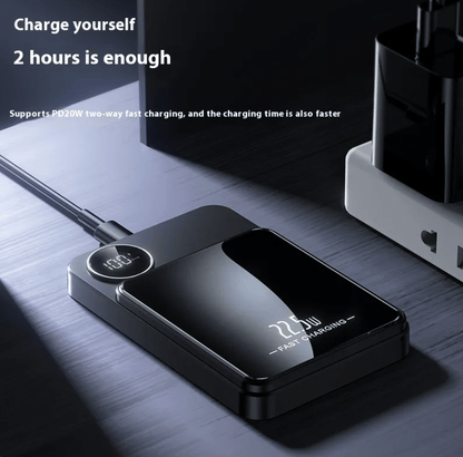 Ultra-thin Magnetic Wireless Power Bank - Boltronik