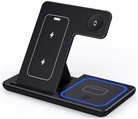 3 In 1 LED Fast Wireless Charger Stand Foldable Charging Station - Boltronik