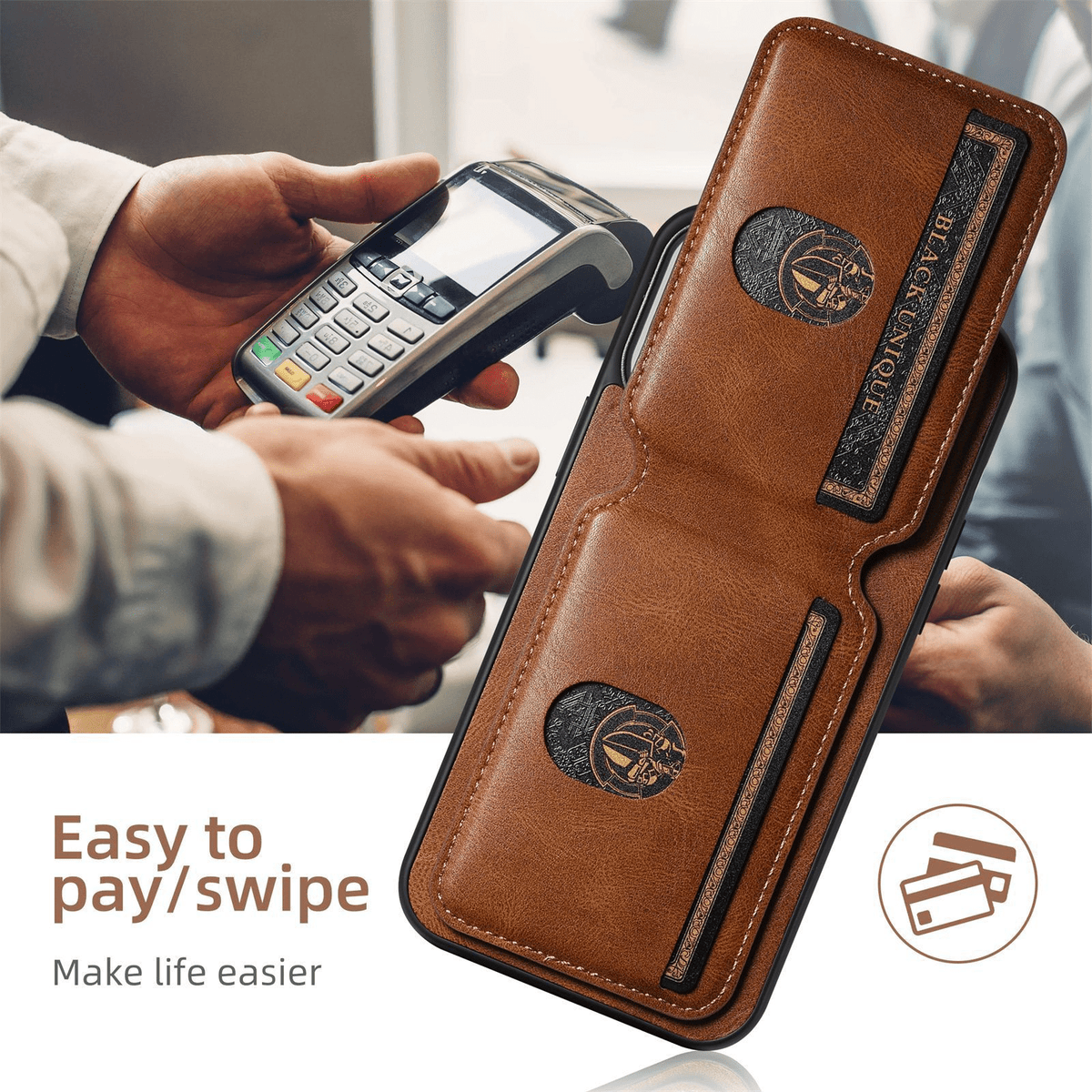 CardGuard Leather Phone Case - Boltronik