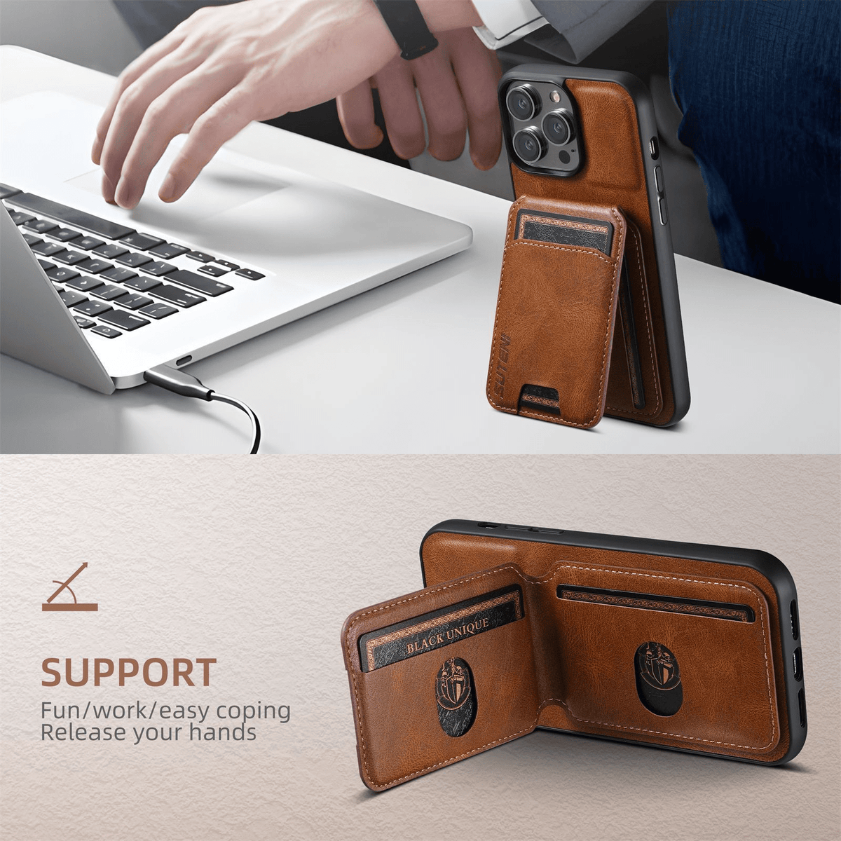 CardGuard Leather Phone Case - Boltronik