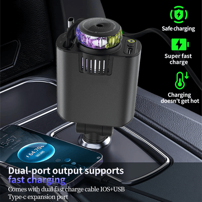 Dual-Charge LED Car Phone Charger - Boltronik -